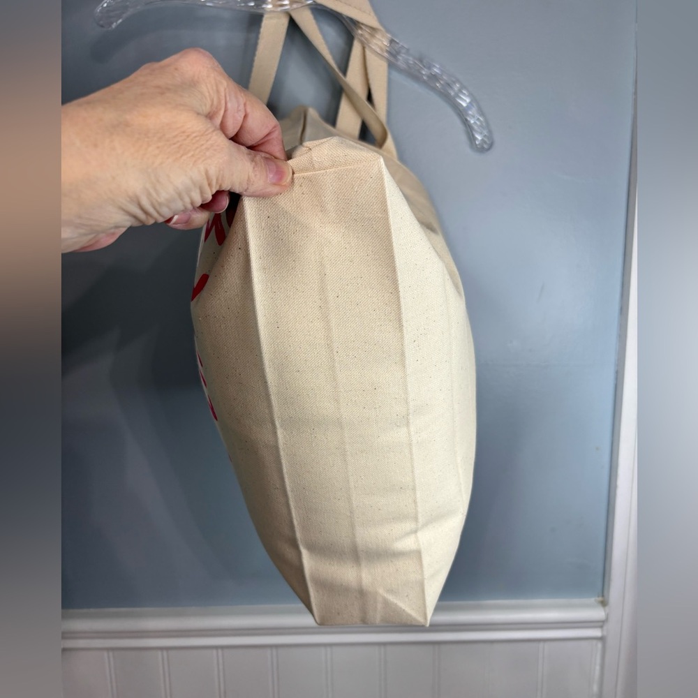 Canvas Tote Bag in Natural Cream Beach Swimsuits Beach Towels Groceries Handmade - Picture 7 of 7